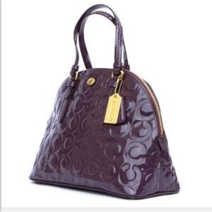 Coach Authentic Plum Patient Leather